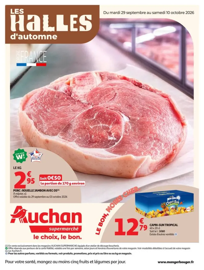 Auchan Supermarché catalogue du 29/09 au 11/10/2026 – page 1