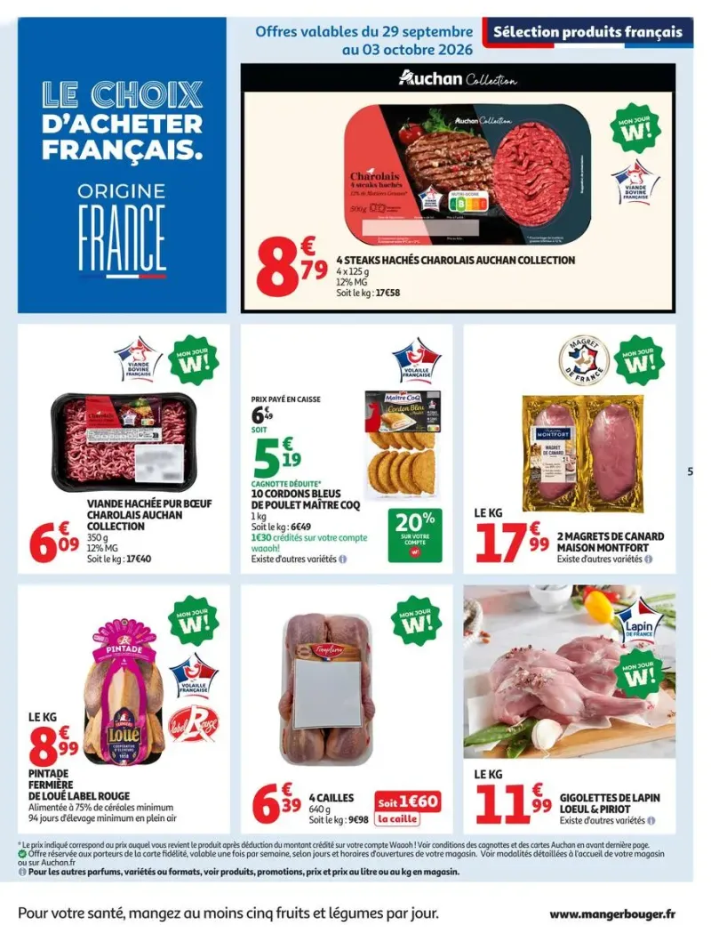 Auchan Supermarché catalogue du 29/09 au 11/10/2026 – page 5