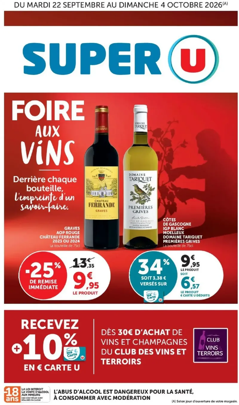 Super U catalogue du 22/09 – page 1