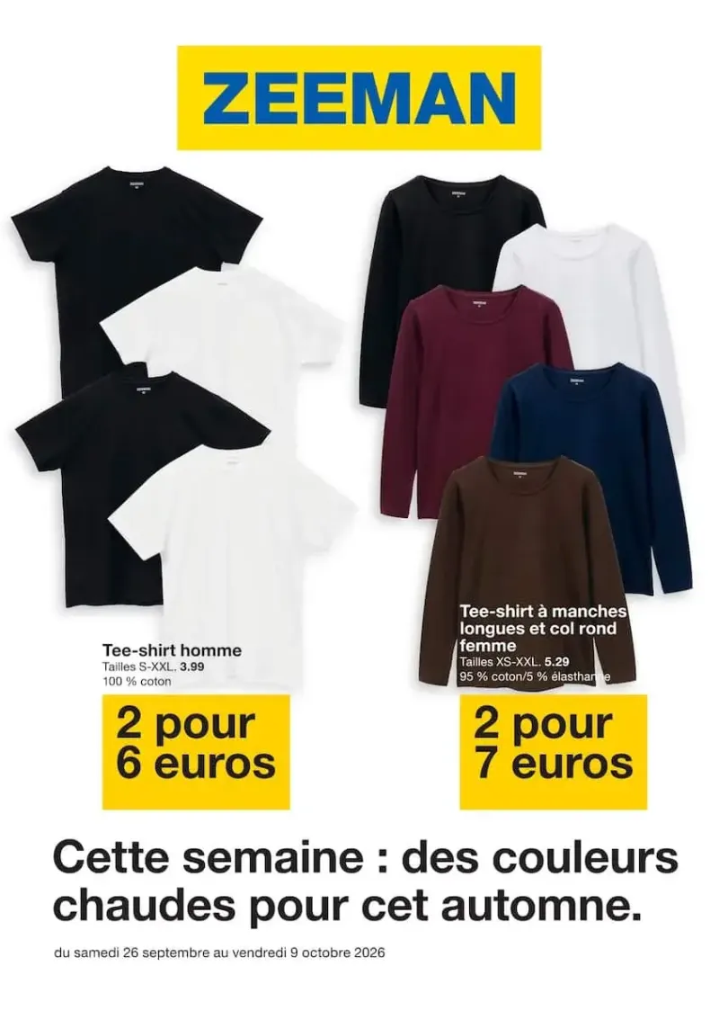 Zeeman catalogue du 26/09 au 10/10/2026 – page 1