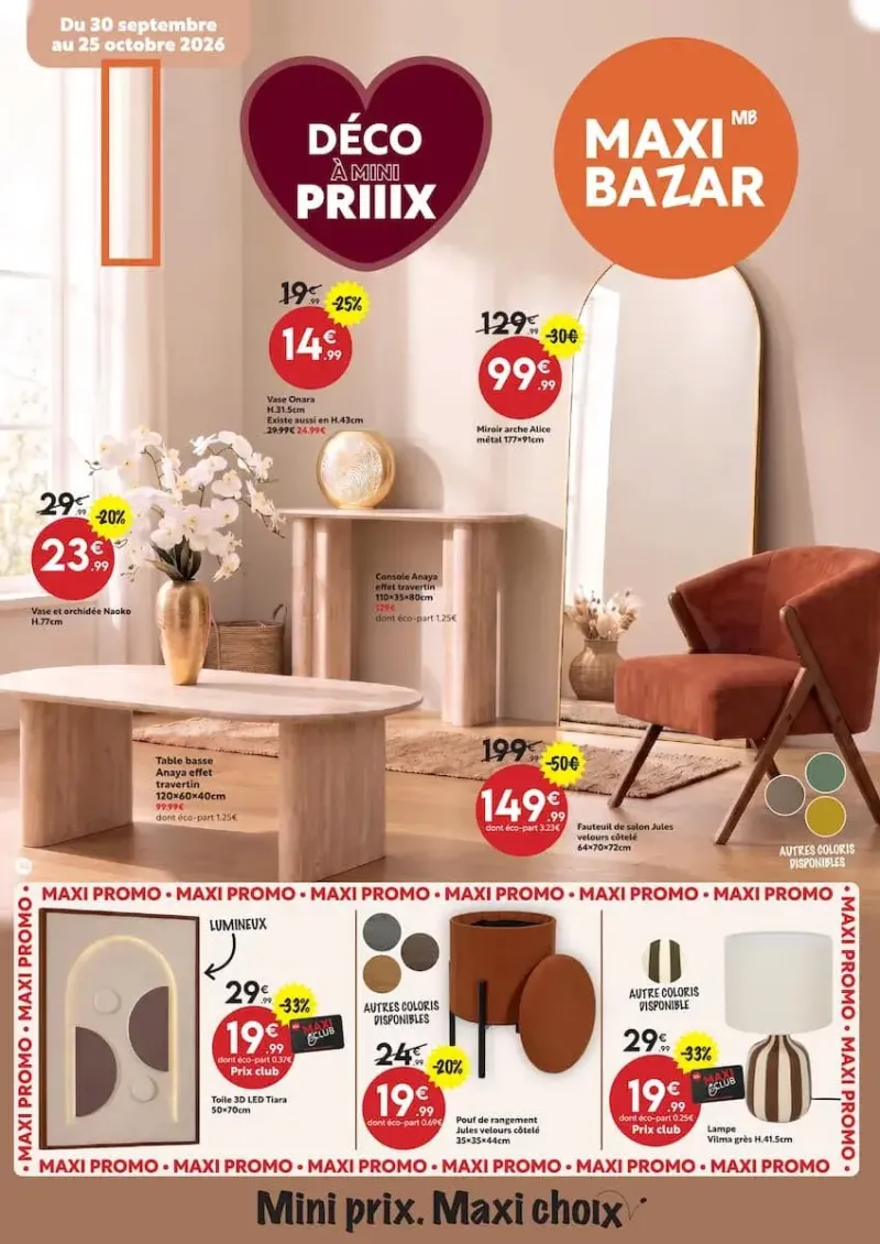Maxi Bazar catalogue du 30/09 au 26/10/2026 – page 1
