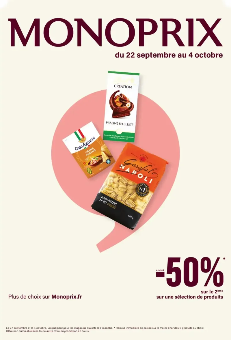 Monoprix catalogue du 22/09 – page 1