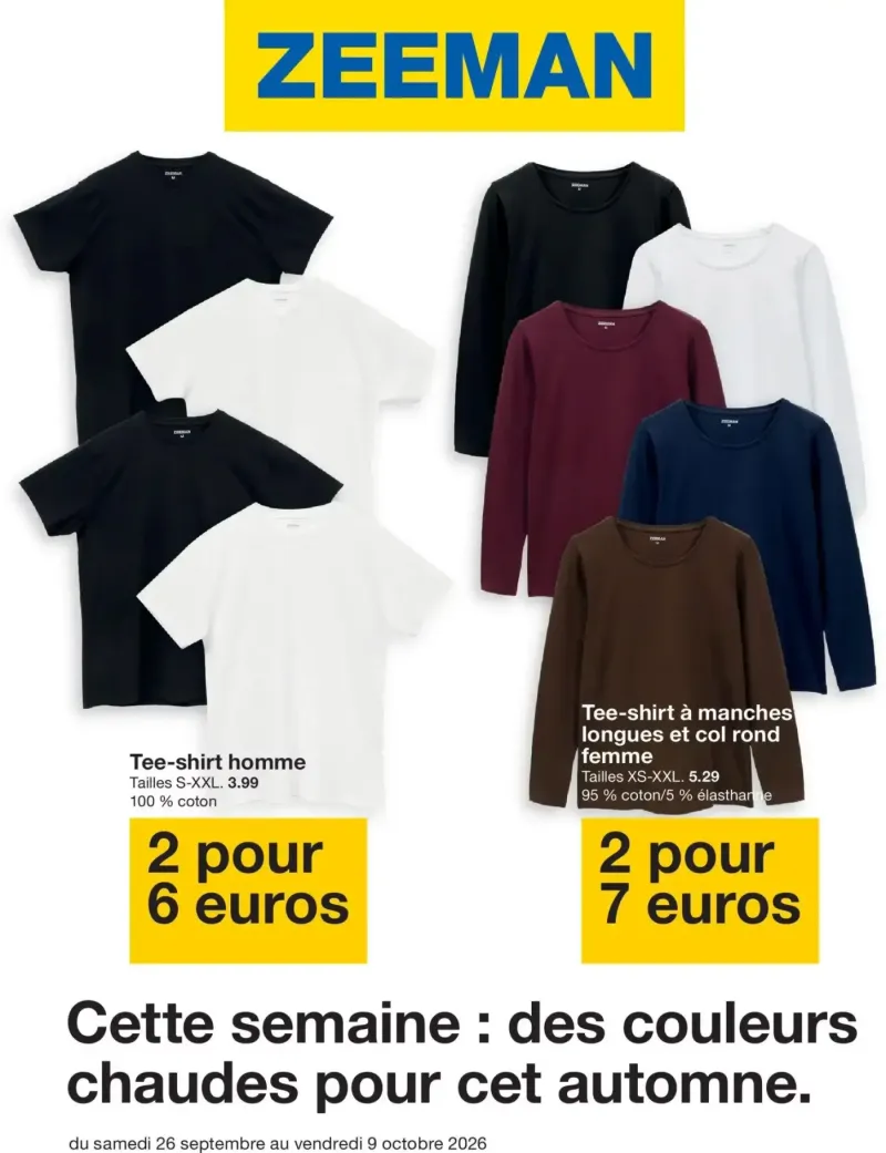 Zeeman catalogue du 26/09 – page 1