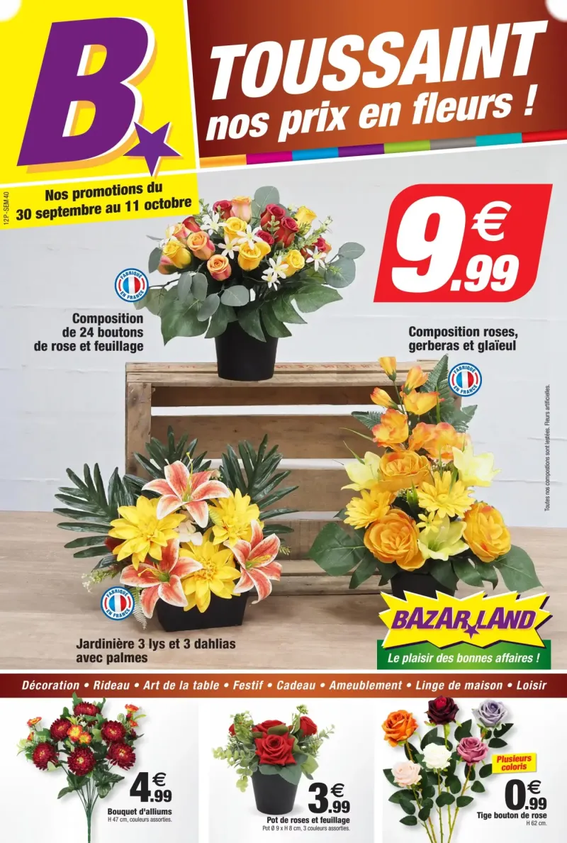 Bazarland catalogue du 09/09 au 07/10/2026 – page 1