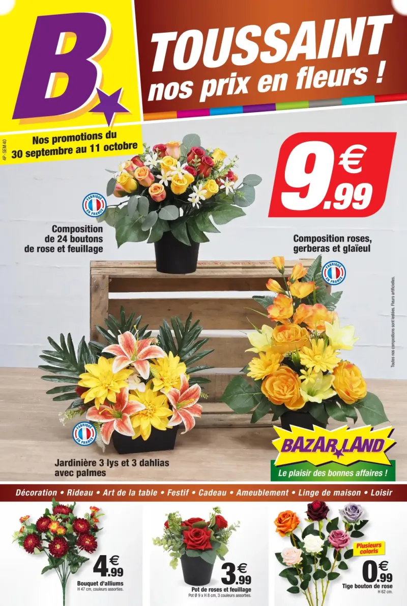 Bazarland catalogue du 09/09 au 07/10/2026 – page 1