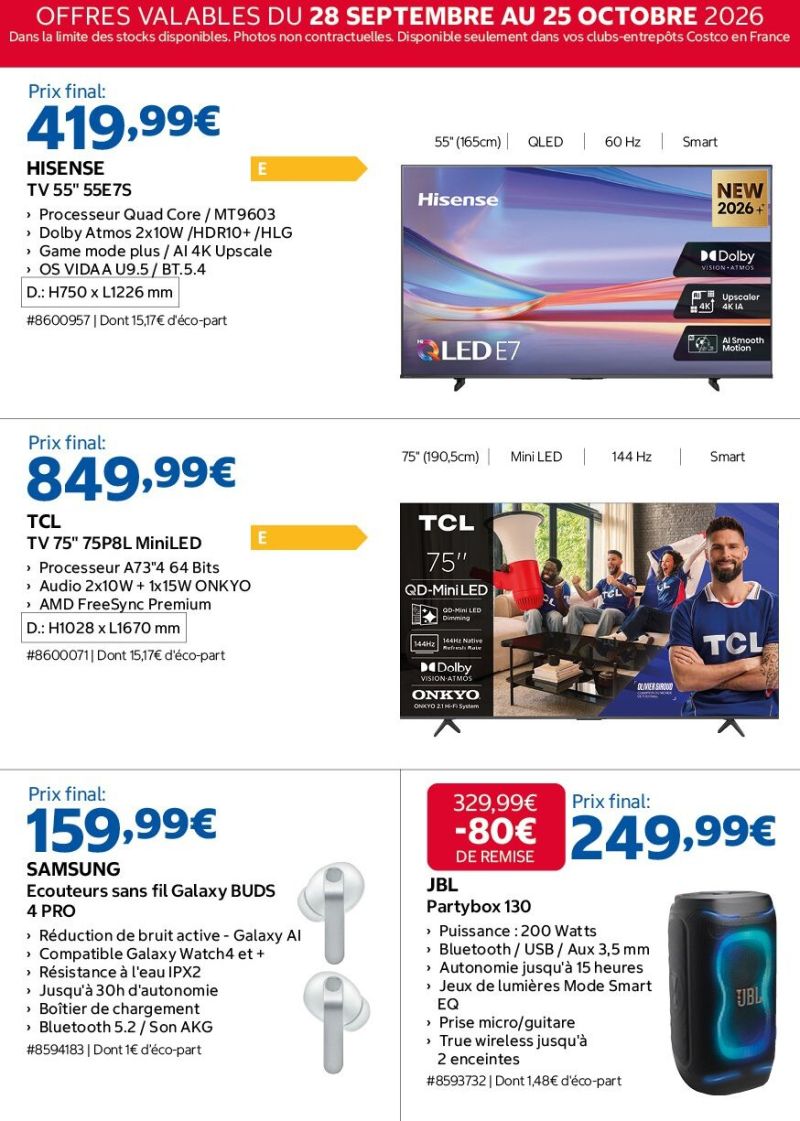 Costco catalogue du 28/09 au 25/10/2026 – page 2
