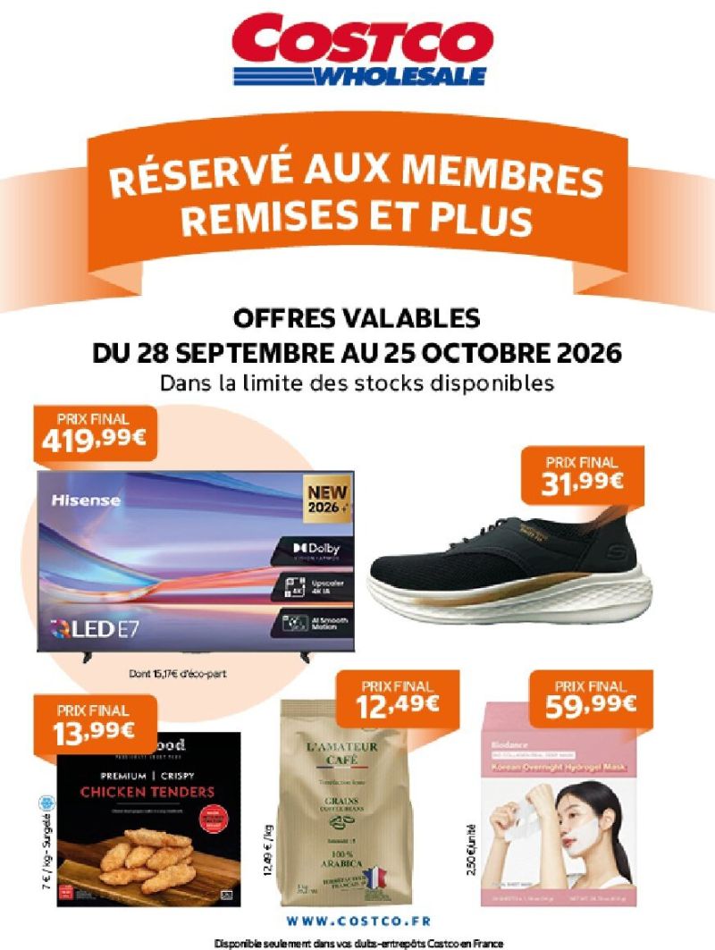 Costco catalogue du 28/09 au 25/10/2026 – page 1
