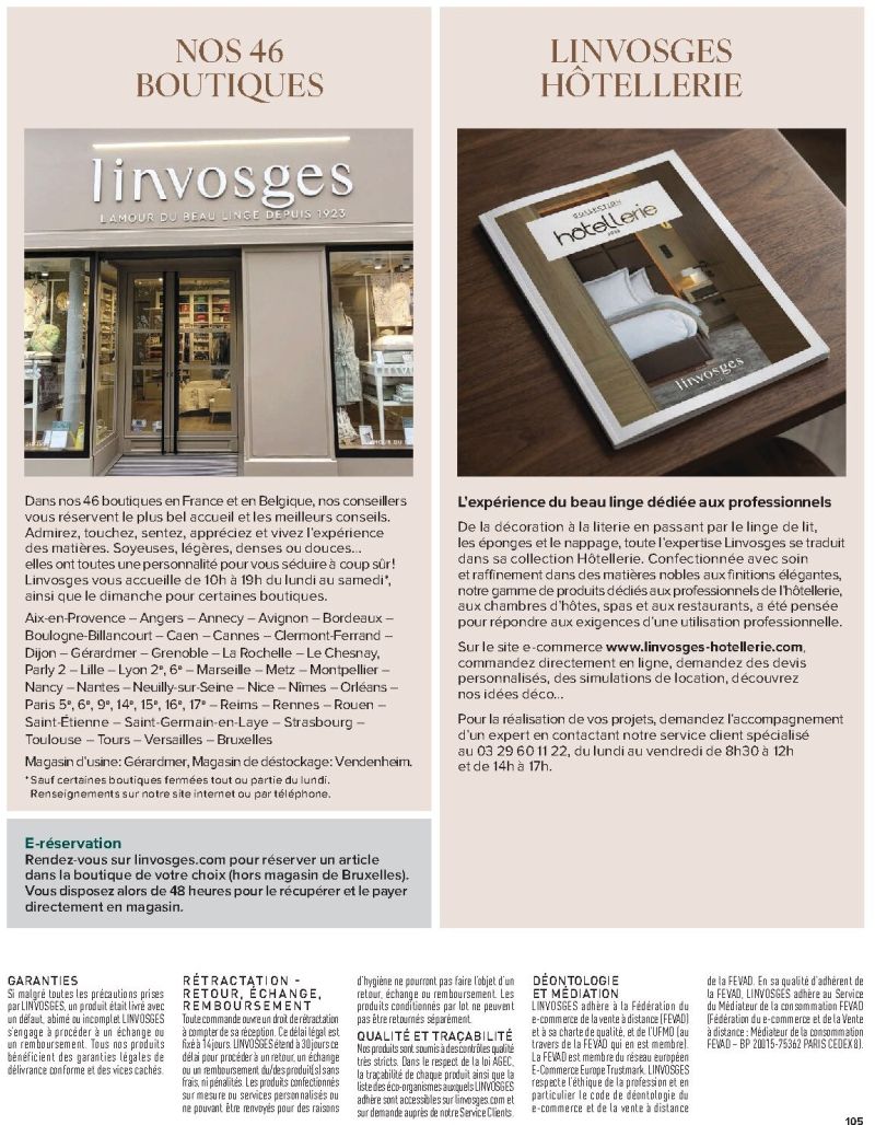 Linvosges catalogue du 23/09 au 13/10/2026 – page 105