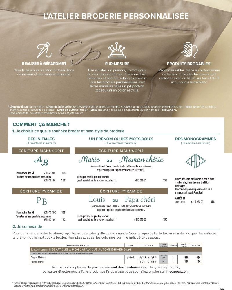 Linvosges catalogue du 23/09 au 13/10/2026 – page 103