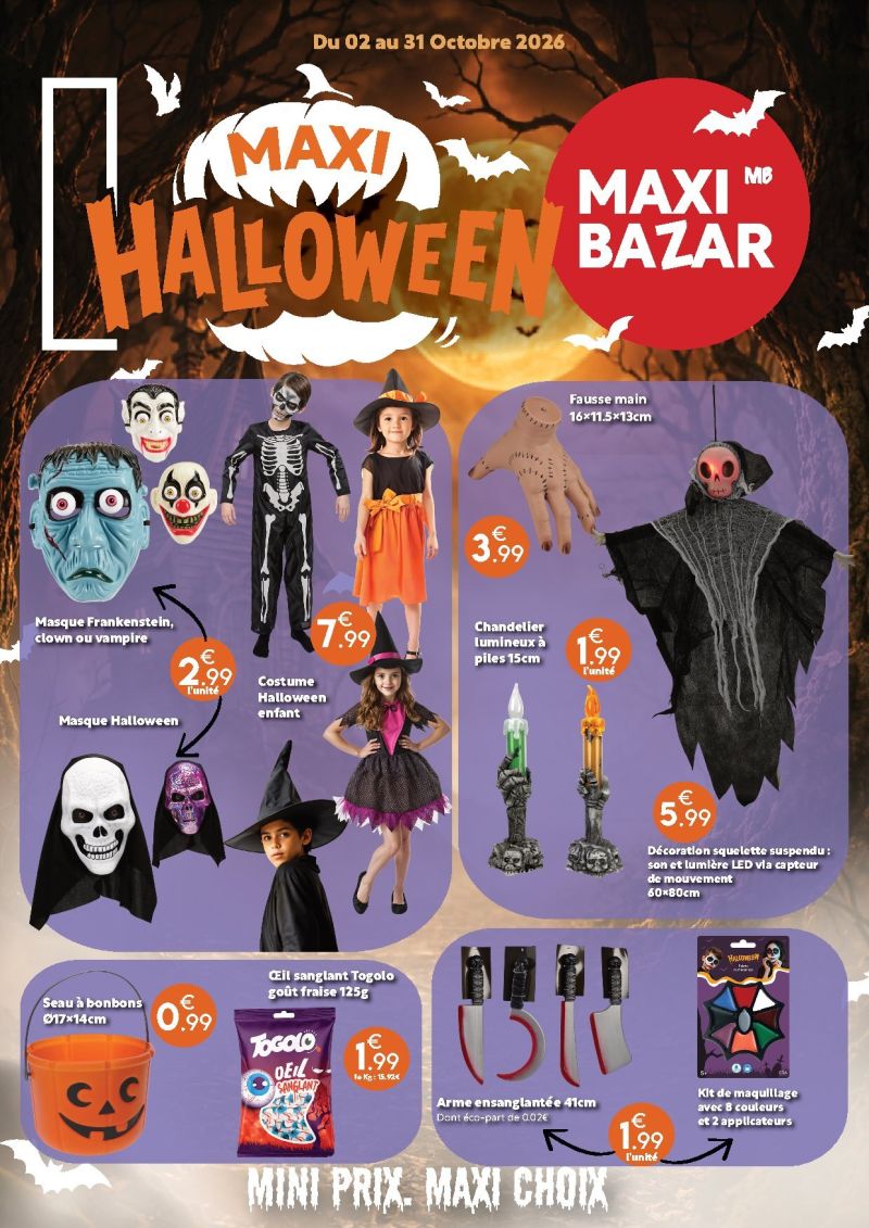 Maxi Bazar catalogue du 02/10 au 31/10/2026 – page 1