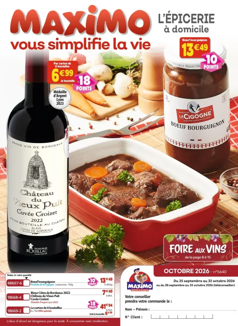 Maximo catalogue du 25/09 au 22/10/2026 – page 1