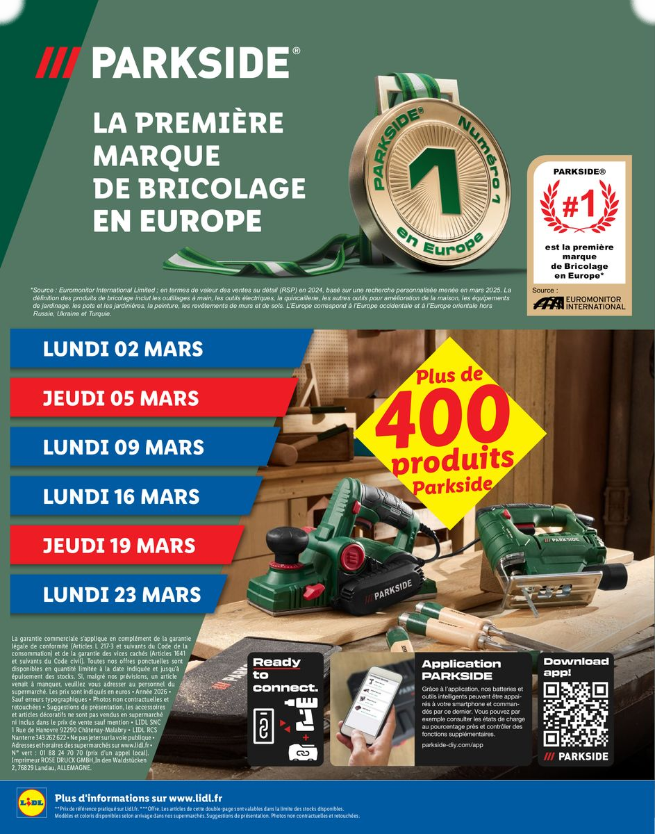 Plus de 400 produits Parkside - Page 2