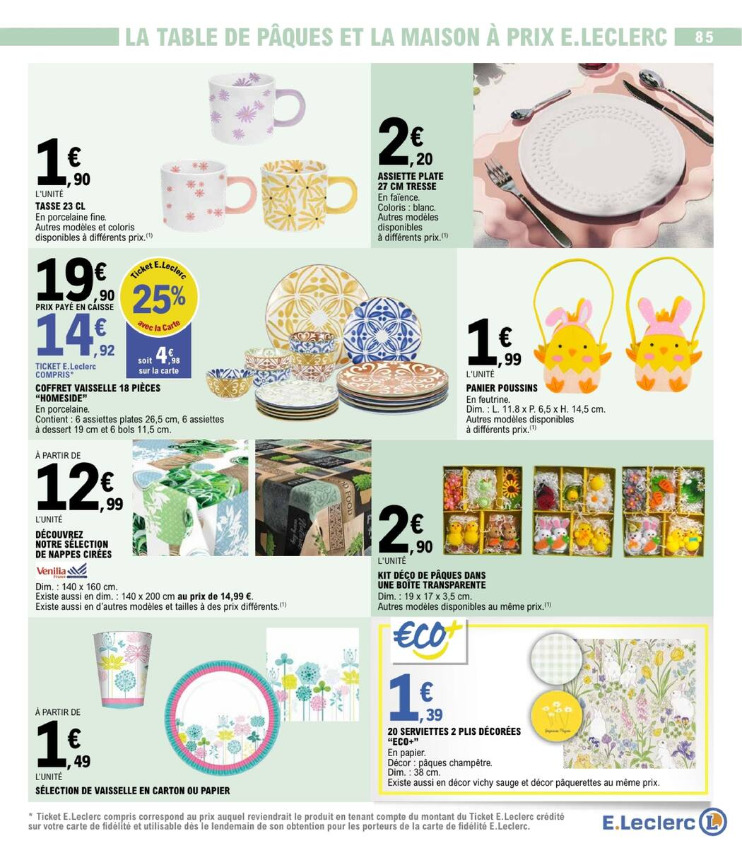 SPÉCIAL PÂQUES À PRIX E.LECLERC - Page 85