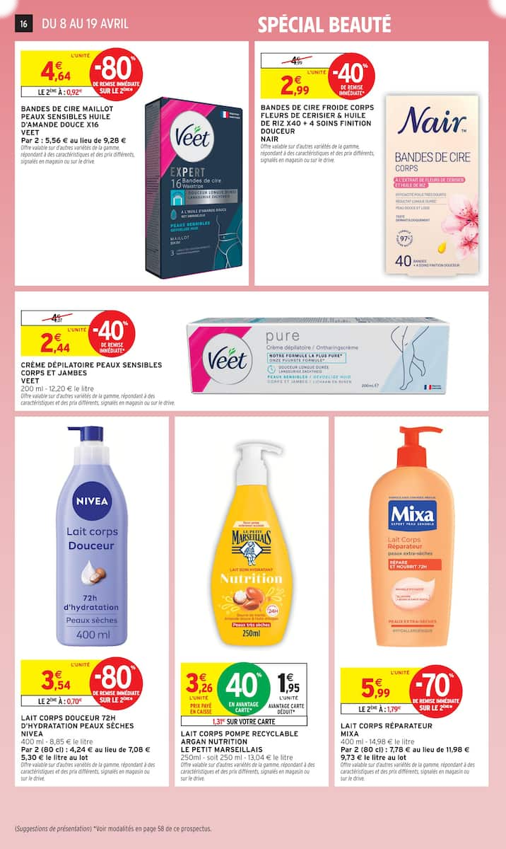 80% REMBOURSÉS EN BONS D'ACHAT SUR LE RAYON BEAUTÉ - Page 16