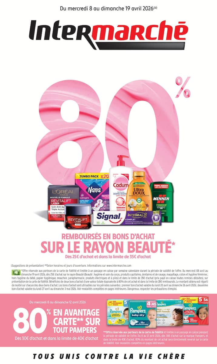 80% REMBOURSÉS EN BONS D'ACHAT SUR LE RAYON BEAUTÉ - Page 1