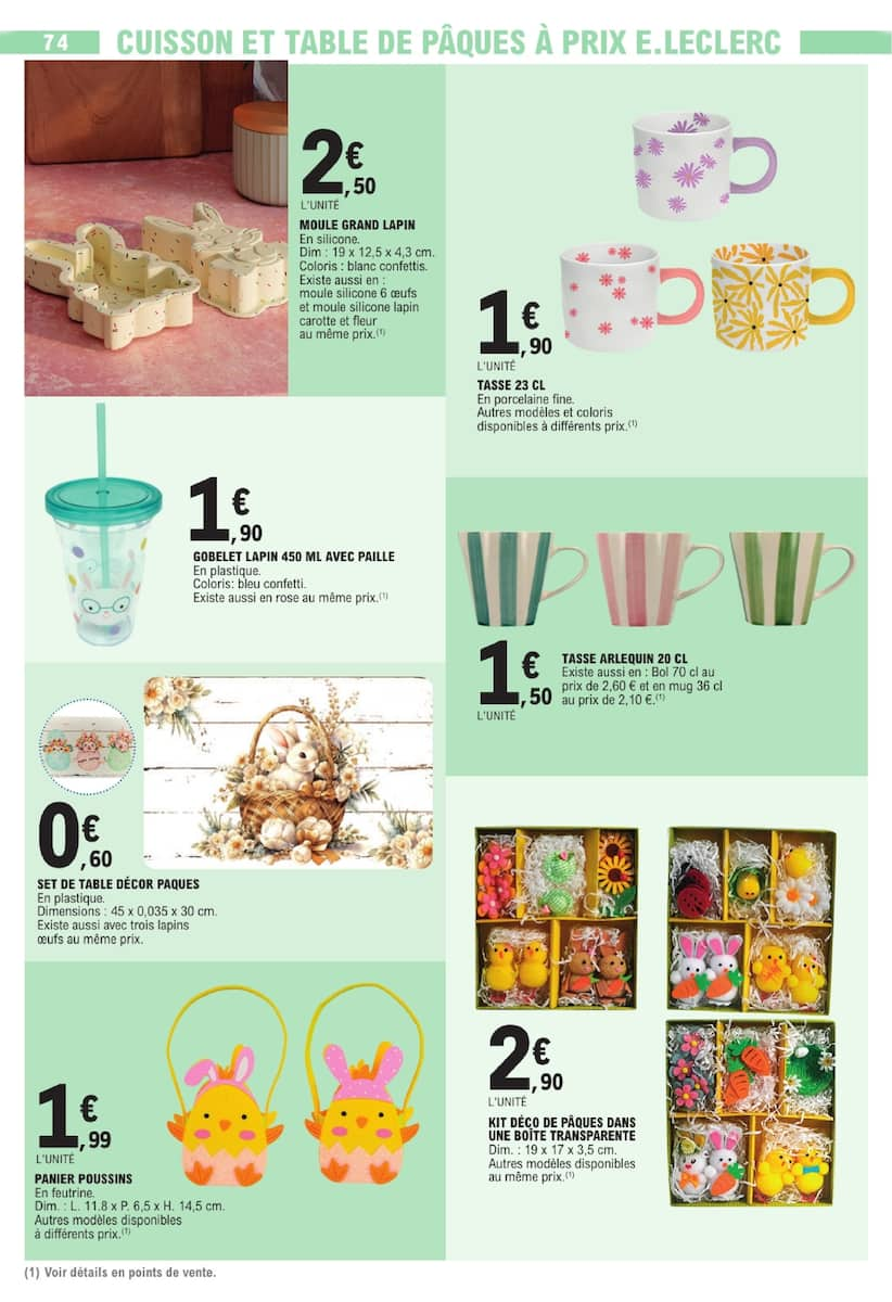 SPÉCIAL PÂQUES À PRIX E.LECLERC - Page 74