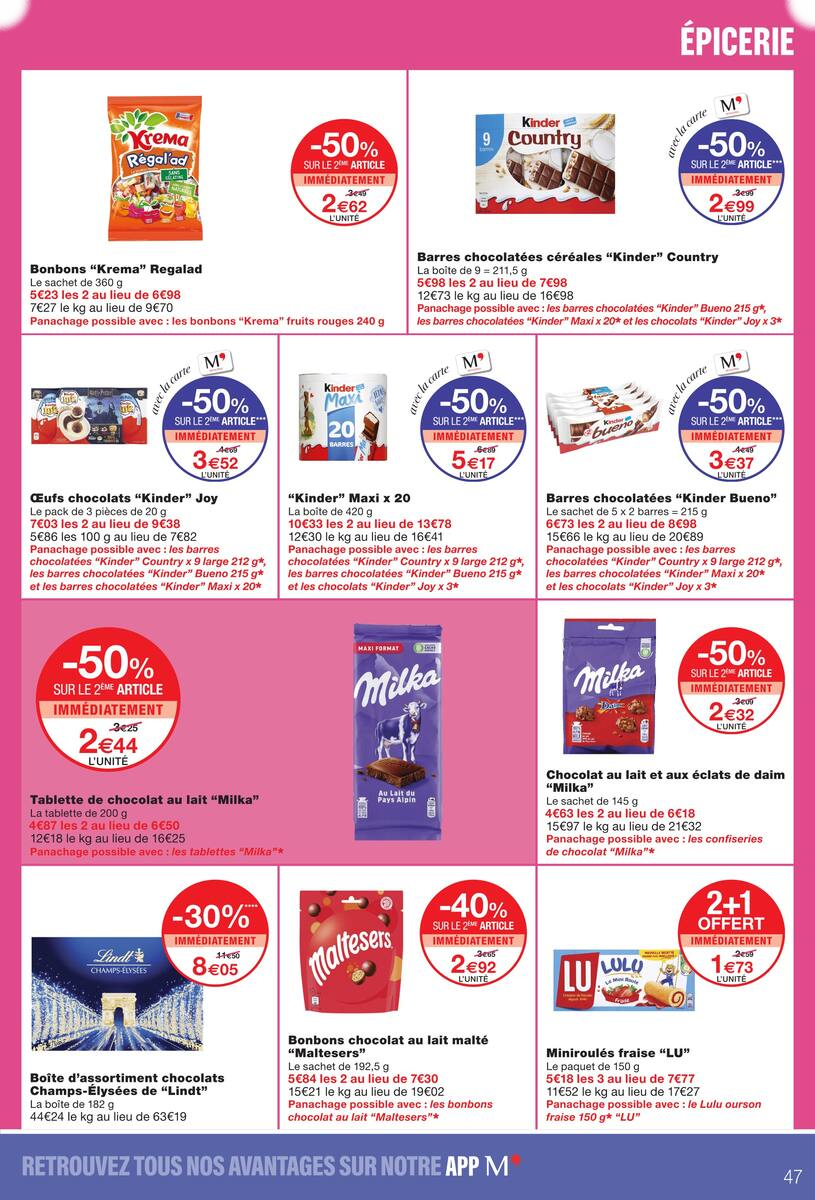 JUSQU'À -80% SUR LE 2ÈME AVEC LA CARTE M' - Page 47