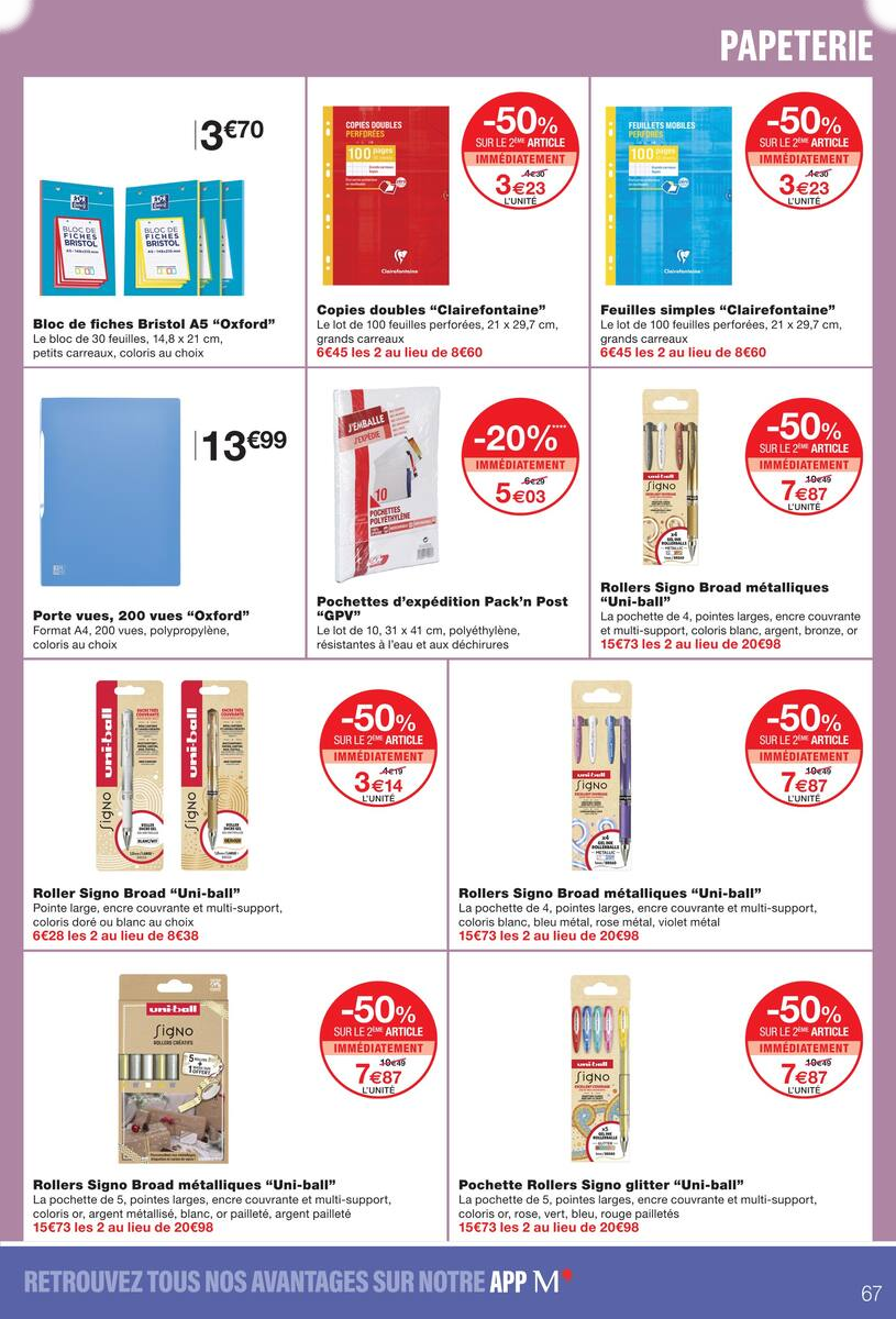 JUSQU'À -80% SUR LE 2ÈME AVEC LA CARTE M' - Page 67