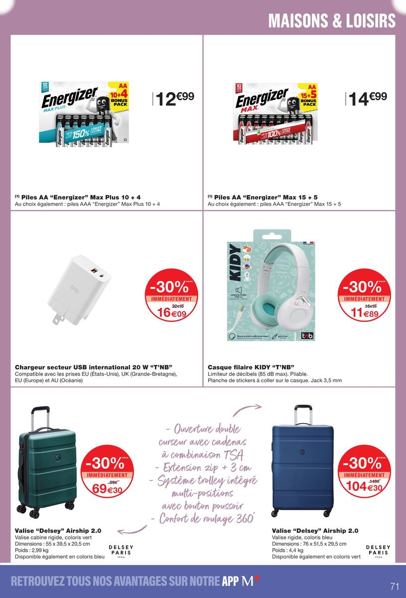JUSQU'À -80% SUR LE 2ÈME AVEC LA CARTE M' - Page 71