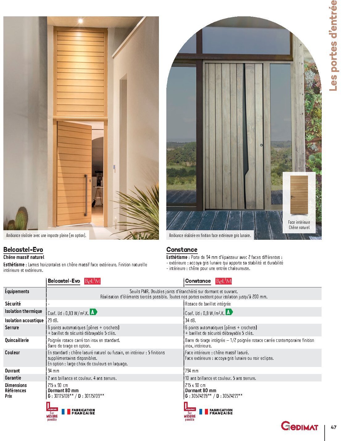 Catalogue Gedimat Menuiserie 2026 - Page 47