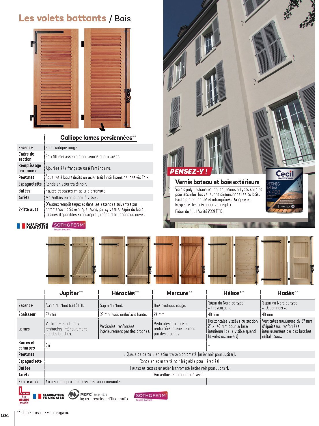 Catalogue Gedimat Menuiserie 2026 - Page 104