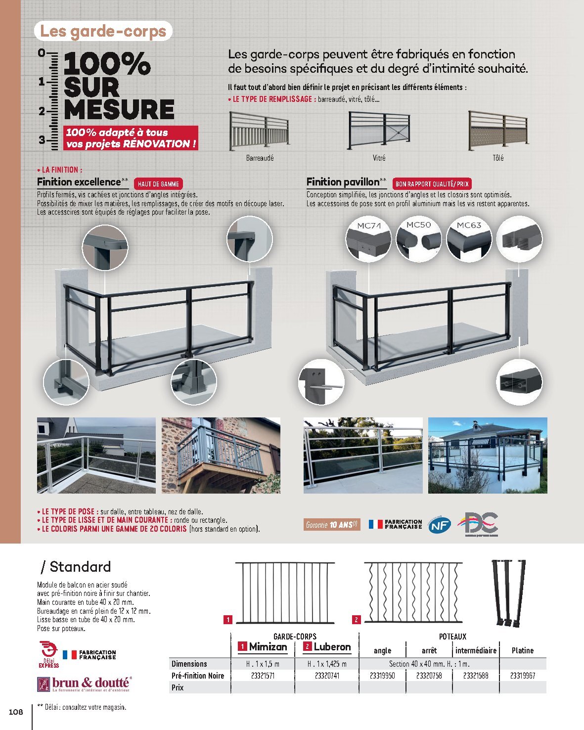 Catalogue Gedimat Menuiserie 2026 - Page 108