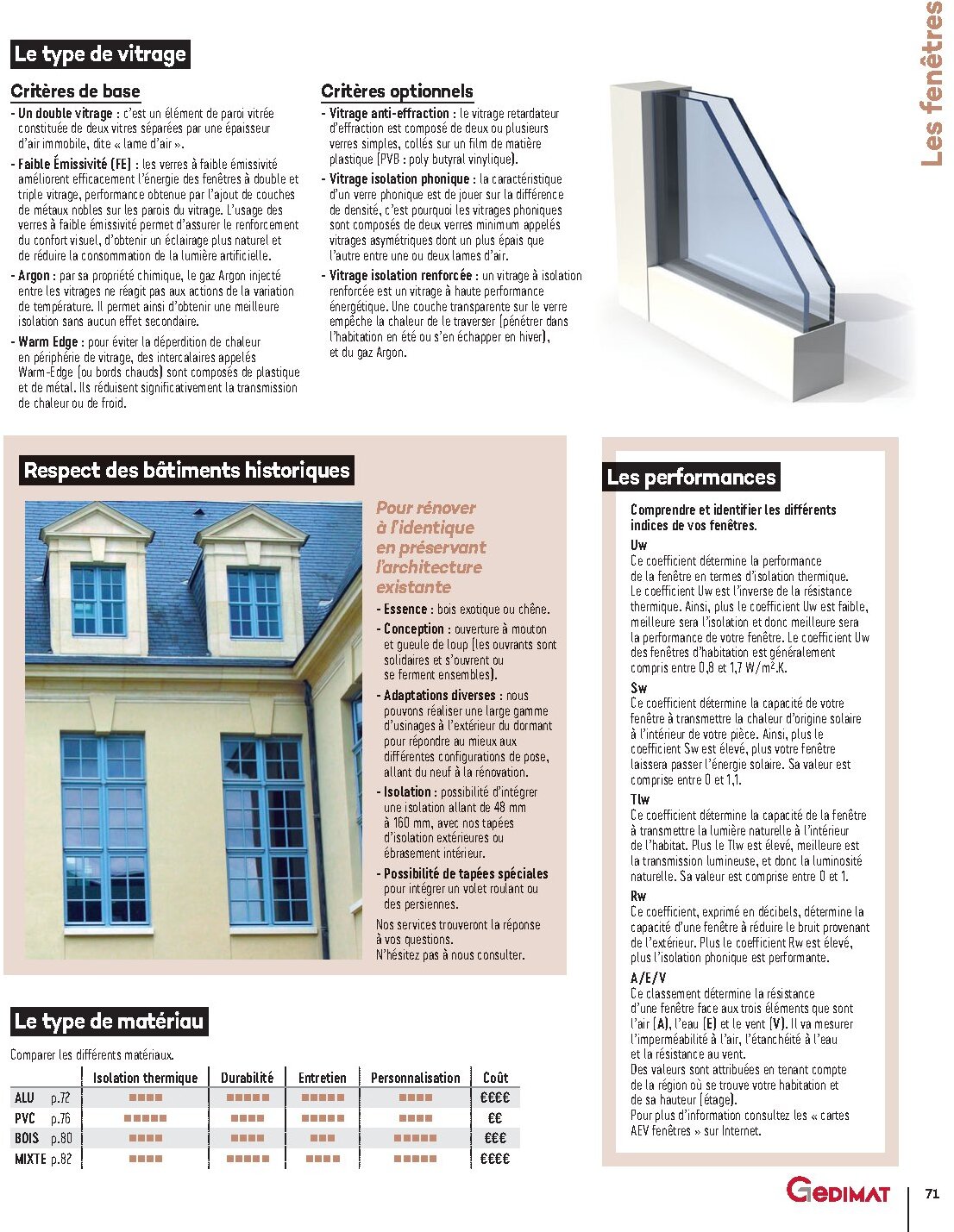 Catalogue Gedimat Menuiserie 2026 - Page 71
