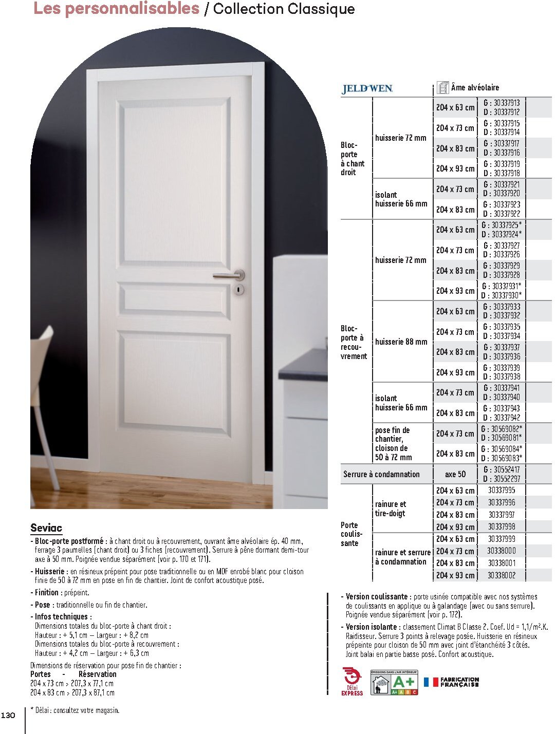 Catalogue Gedimat Menuiserie 2026 - Page 130