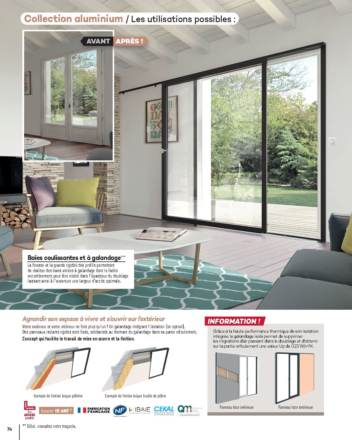 Catalogue Gedimat Menuiserie 2026 - Page 74