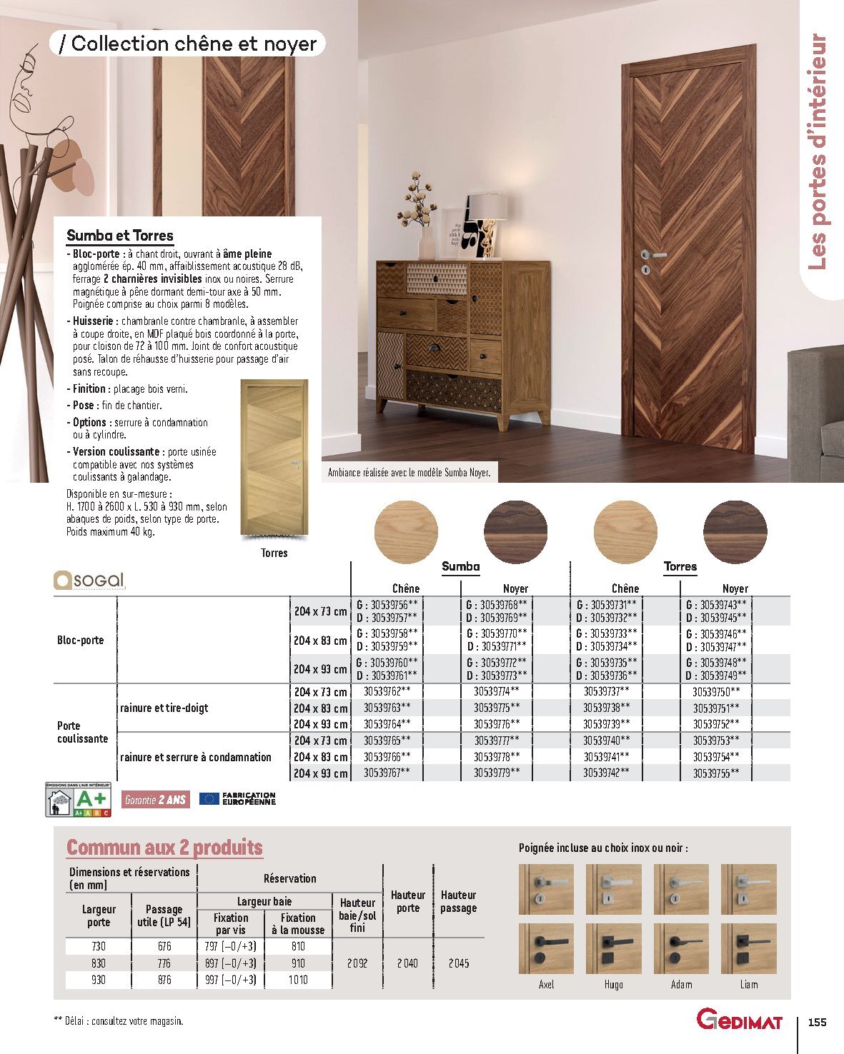 Catalogue Gedimat Menuiserie 2026 - Page 155
