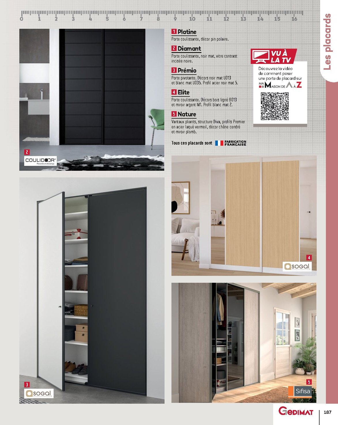 Catalogue Gedimat Menuiserie 2026 - Page 187