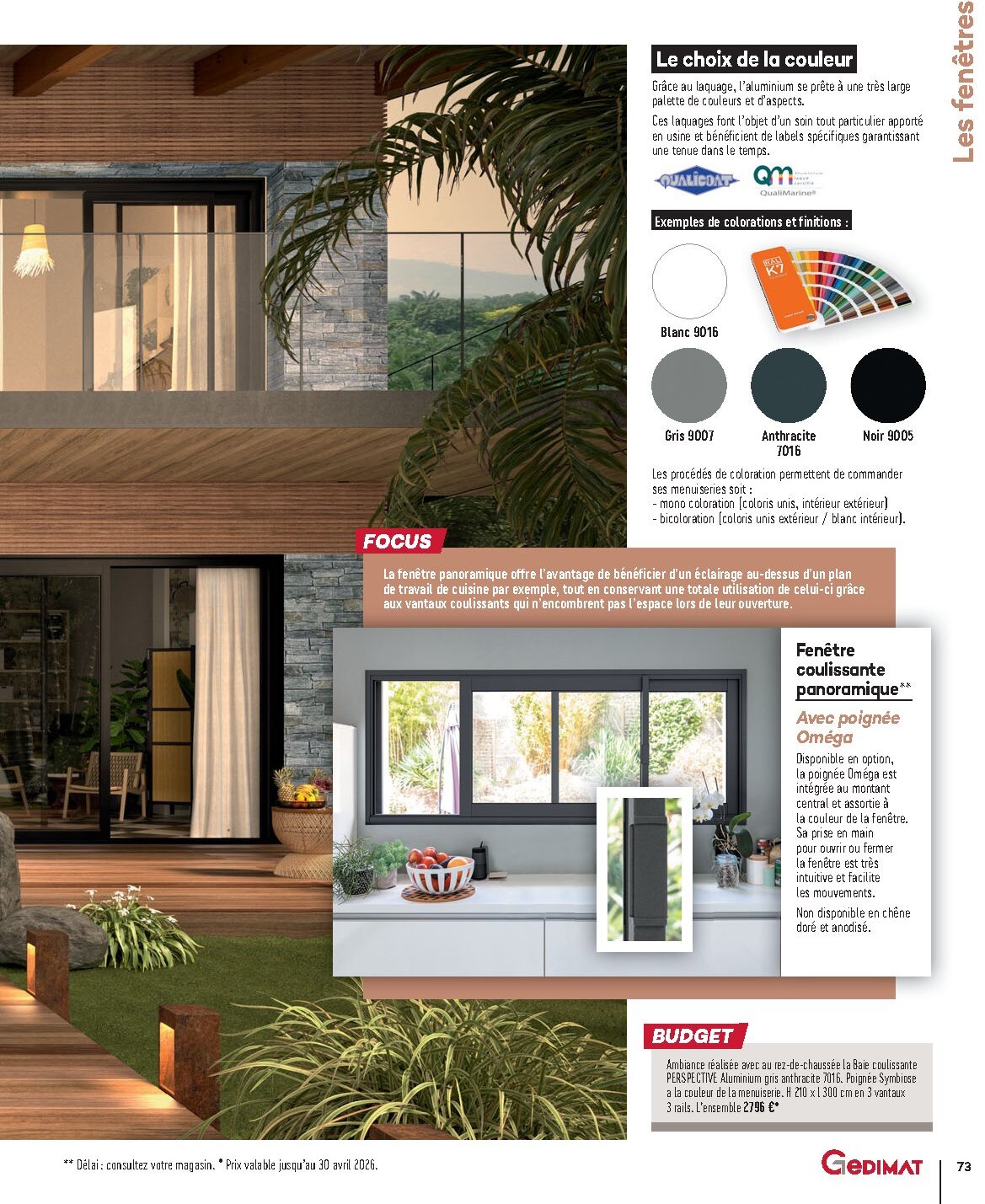 Catalogue Gedimat Menuiserie 2026 - Page 73
