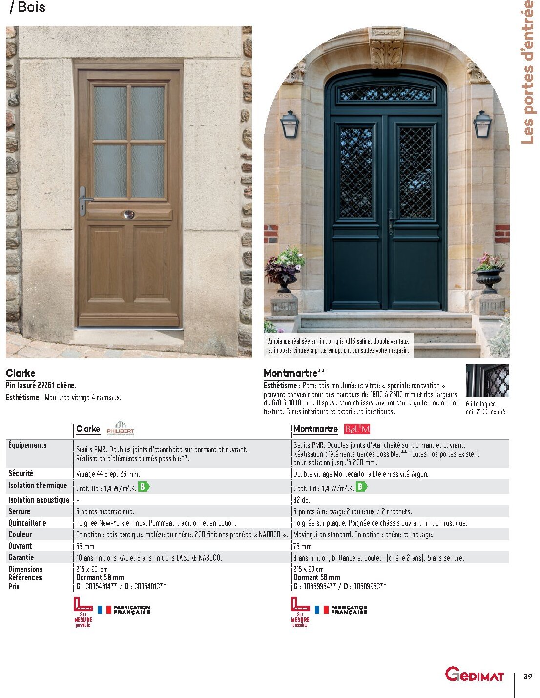 Catalogue Gedimat Menuiserie 2026 - Page 39