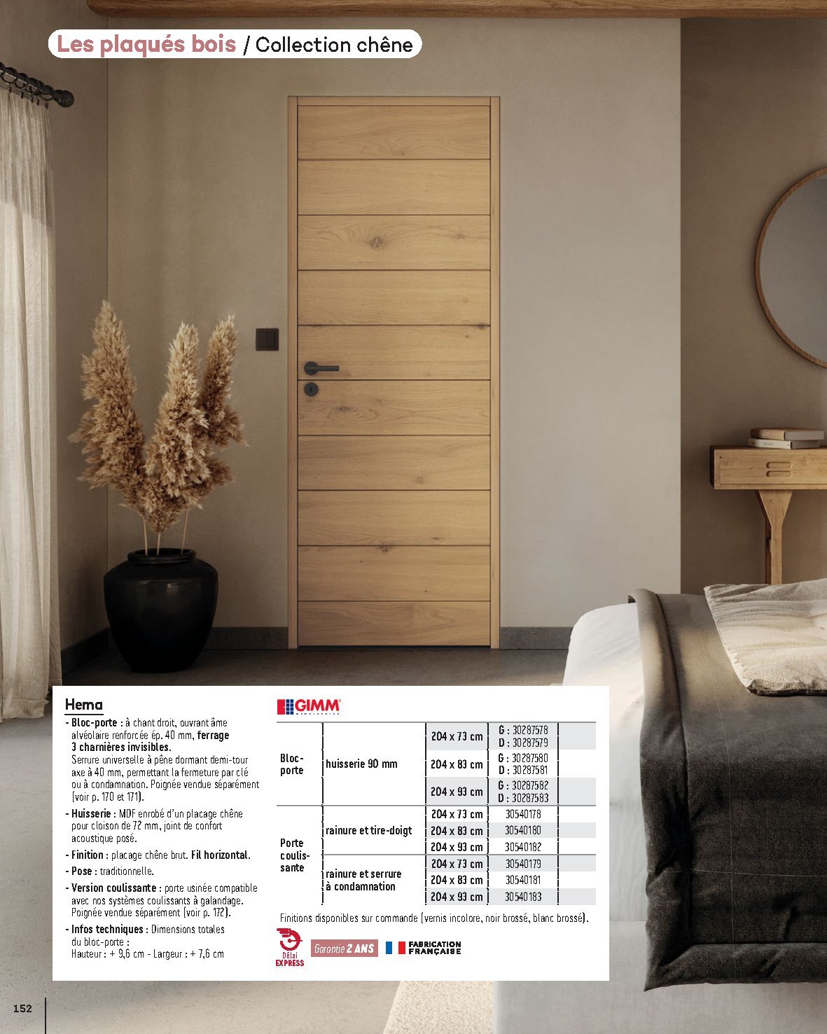 Catalogue Gedimat Menuiserie 2026 - Page 152