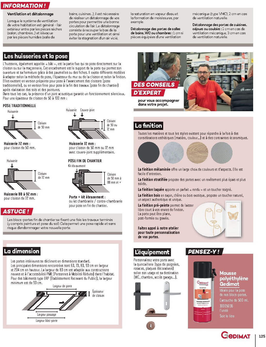 Catalogue Gedimat Menuiserie 2026 - Page 125