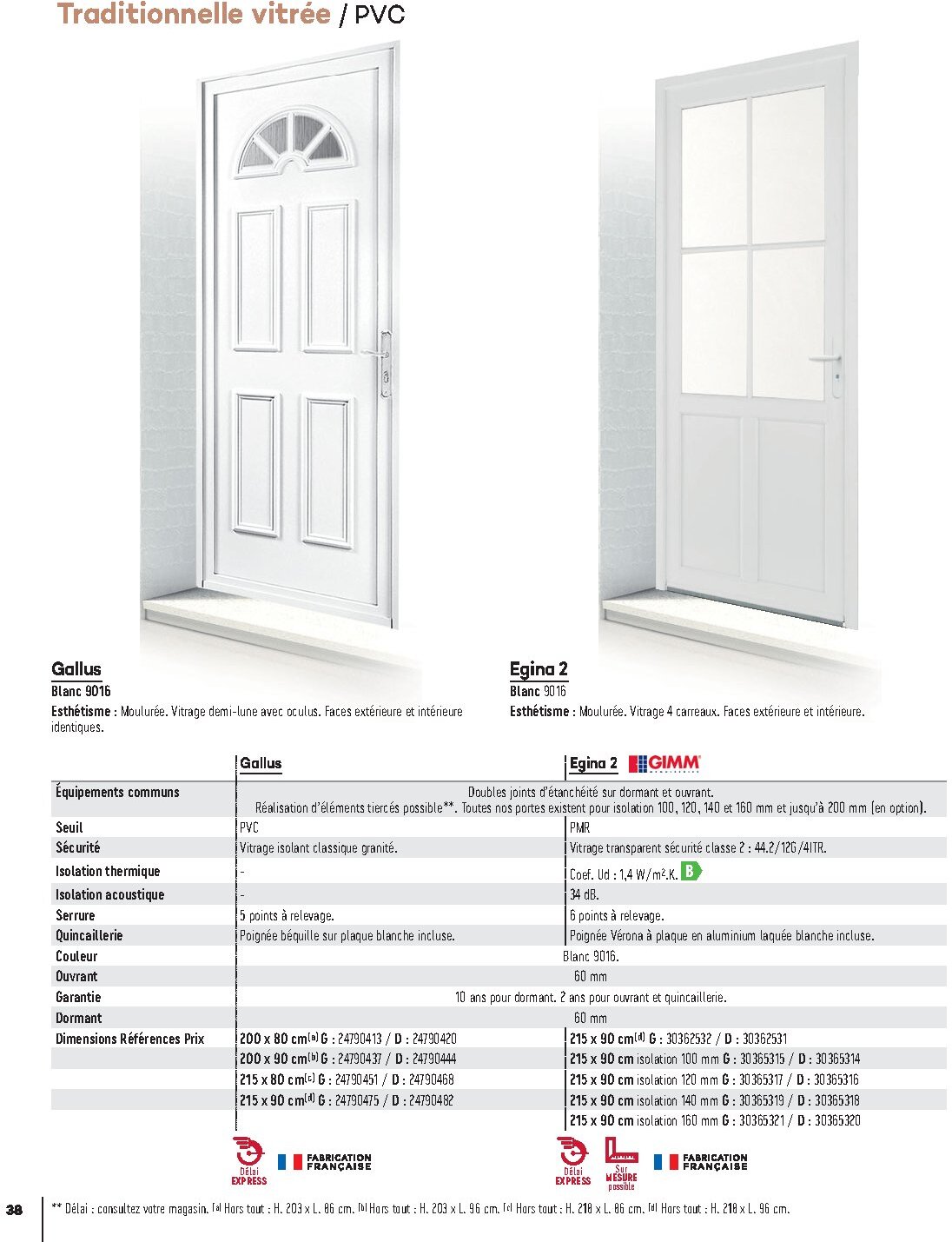 Catalogue Gedimat Menuiserie 2026 - Page 38