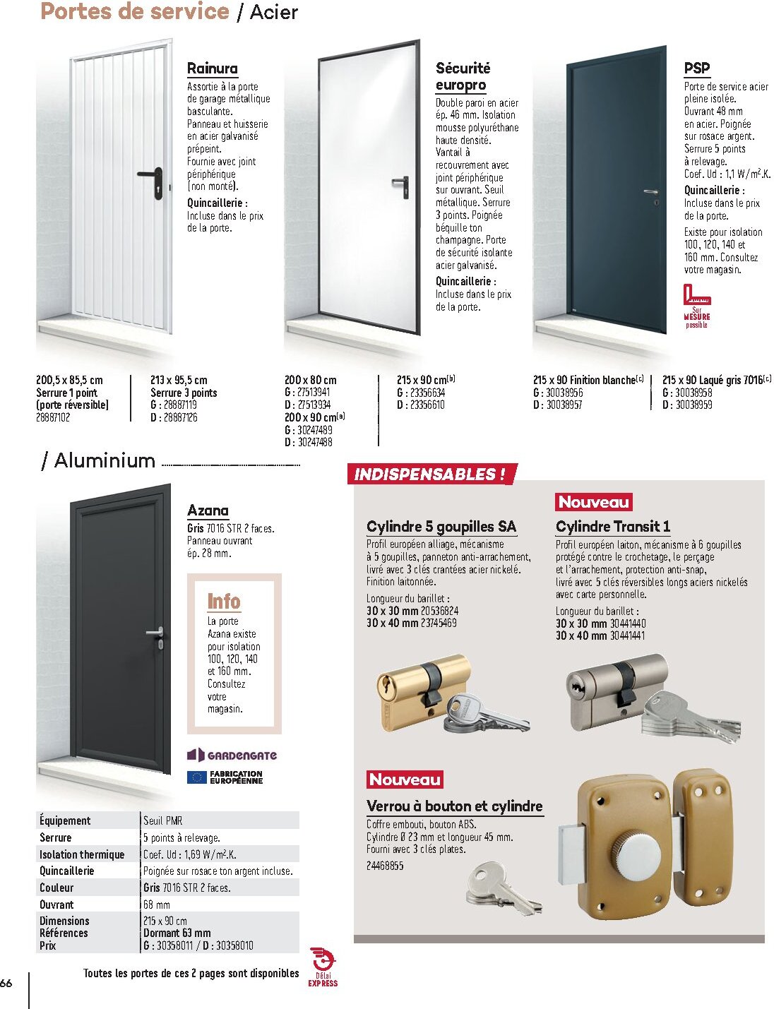 Catalogue Gedimat Menuiserie 2026 - Page 66
