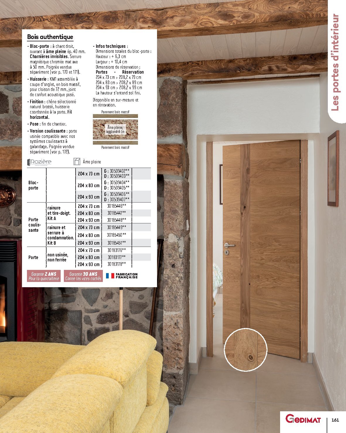 Catalogue Gedimat Menuiserie 2026 - Page 161