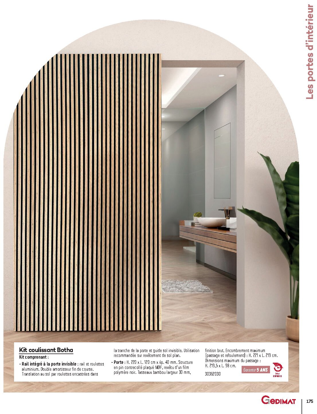 Catalogue Gedimat Menuiserie 2026 - Page 175