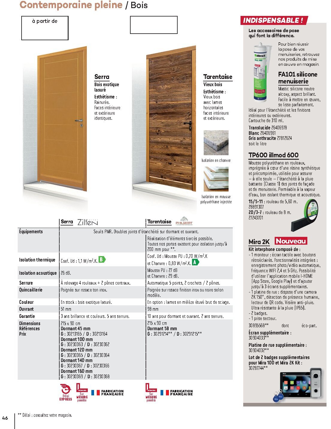 Catalogue Gedimat Menuiserie 2026 - Page 46