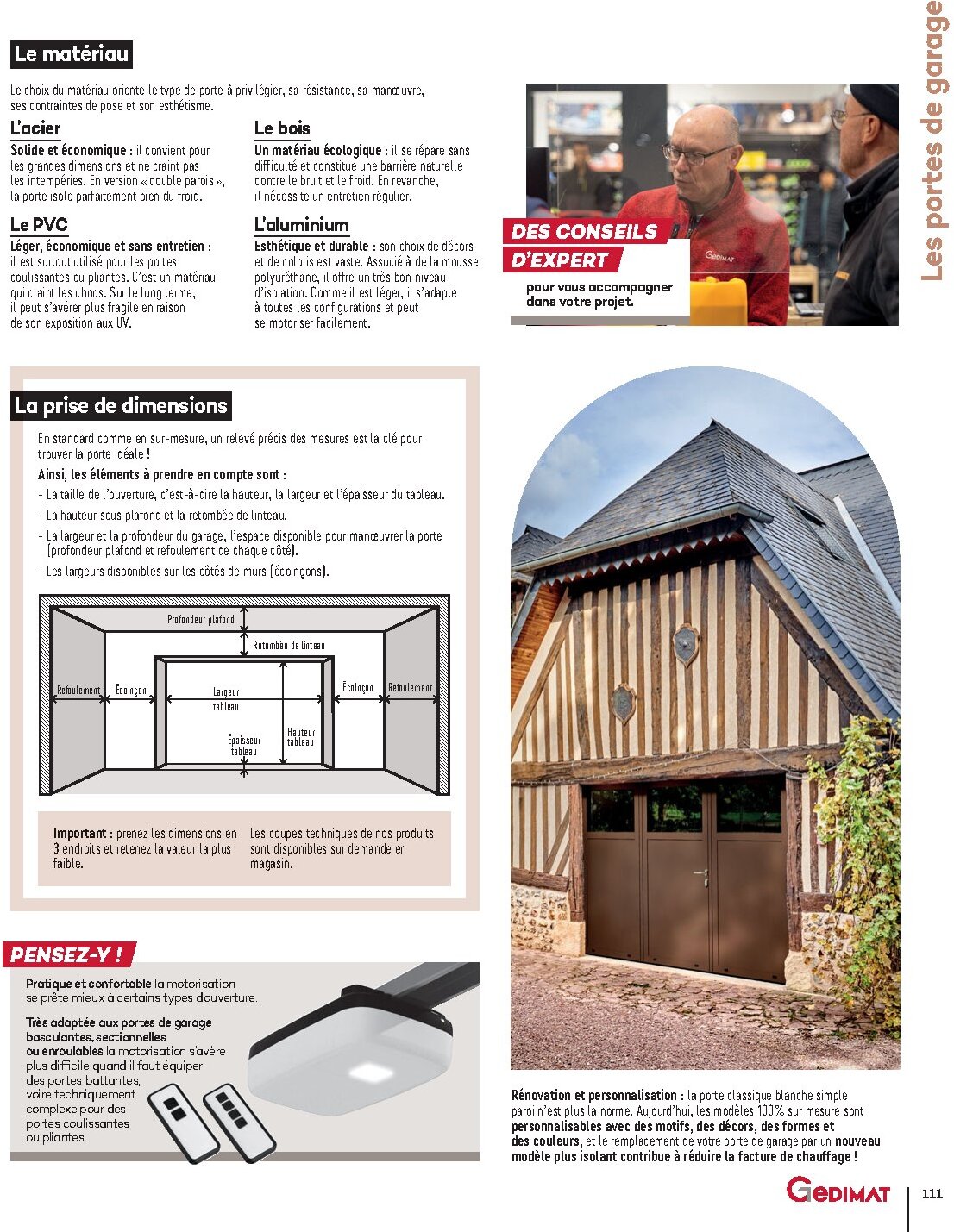 Catalogue Gedimat Menuiserie 2026 - Page 111