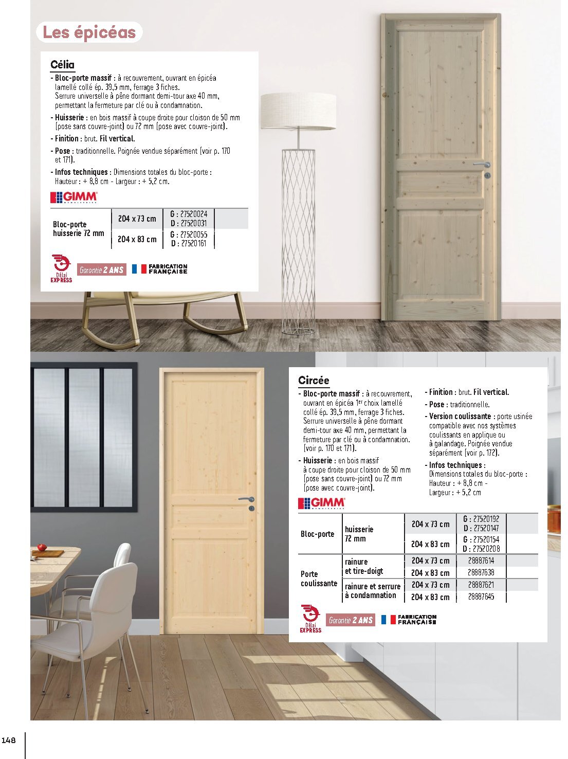 Catalogue Gedimat Menuiserie 2026 - Page 148
