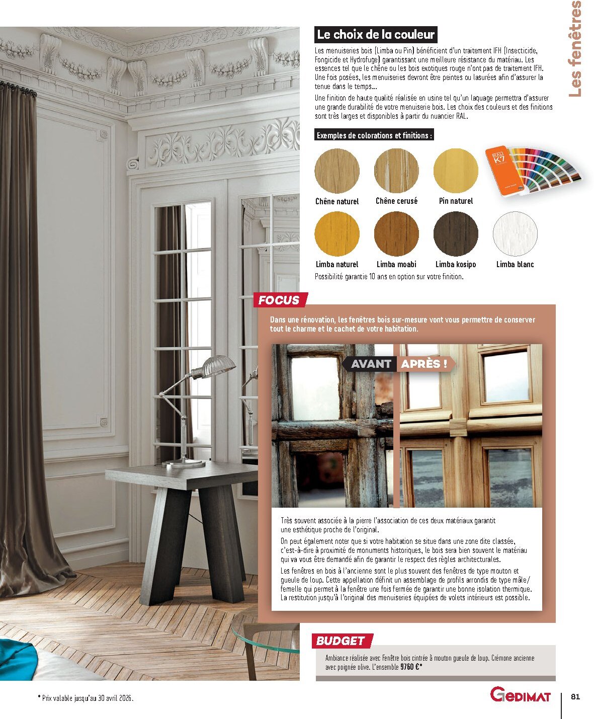 Catalogue Gedimat Menuiserie 2026 - Page 81