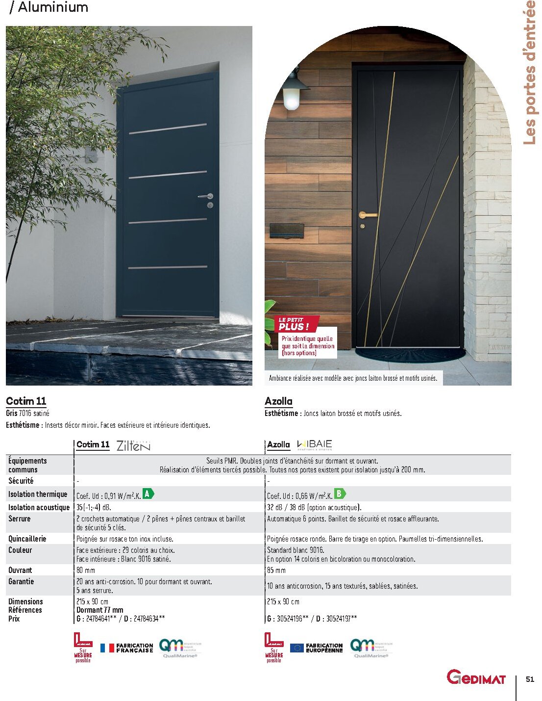 Catalogue Gedimat Menuiserie 2026 - Page 51