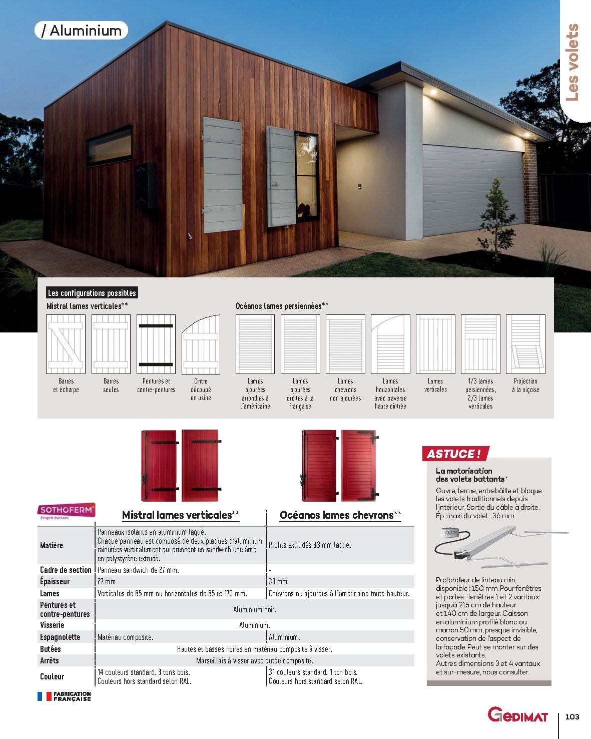 Catalogue Gedimat Menuiserie 2026 - Page 103