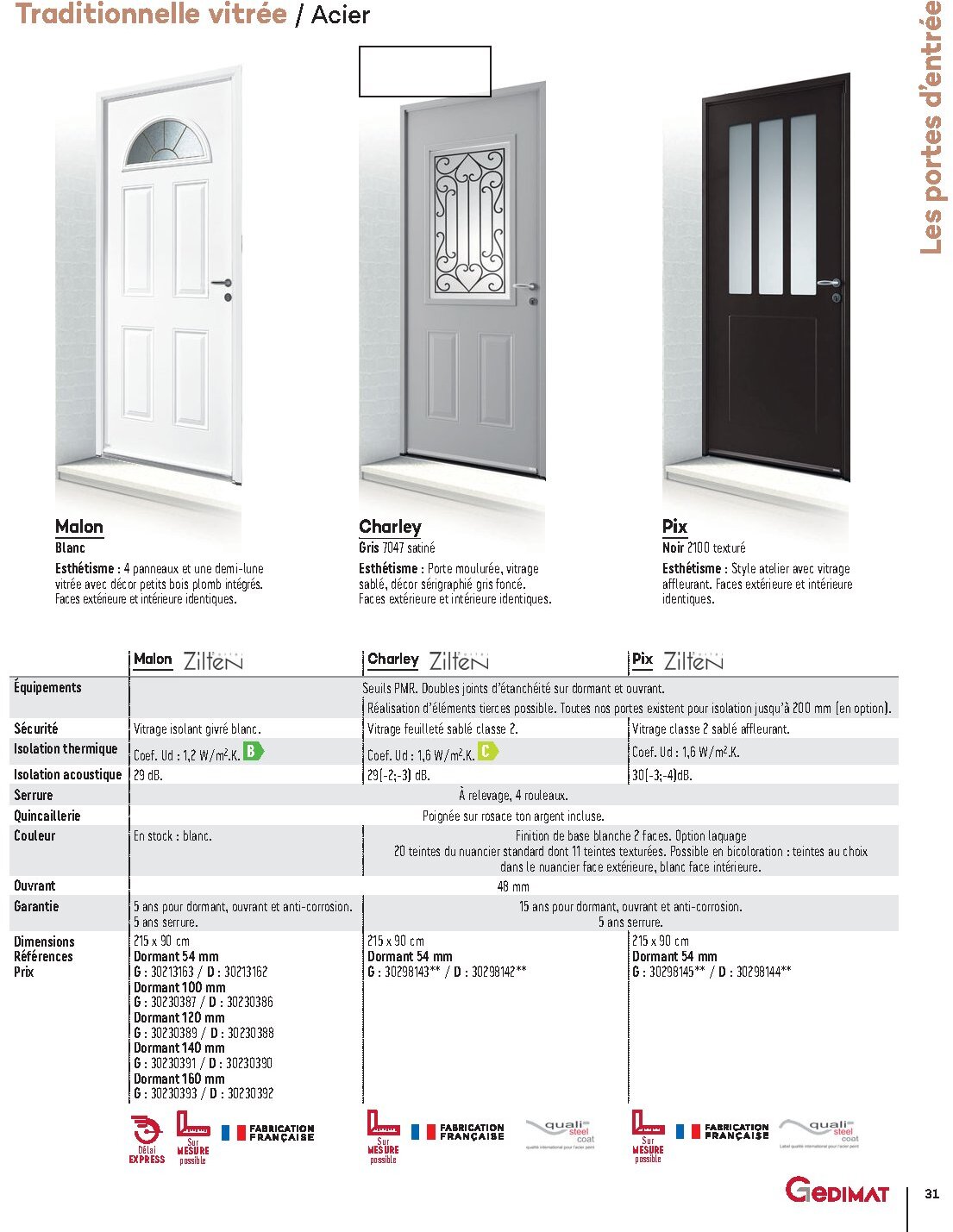 Catalogue Gedimat Menuiserie 2026 - Page 31