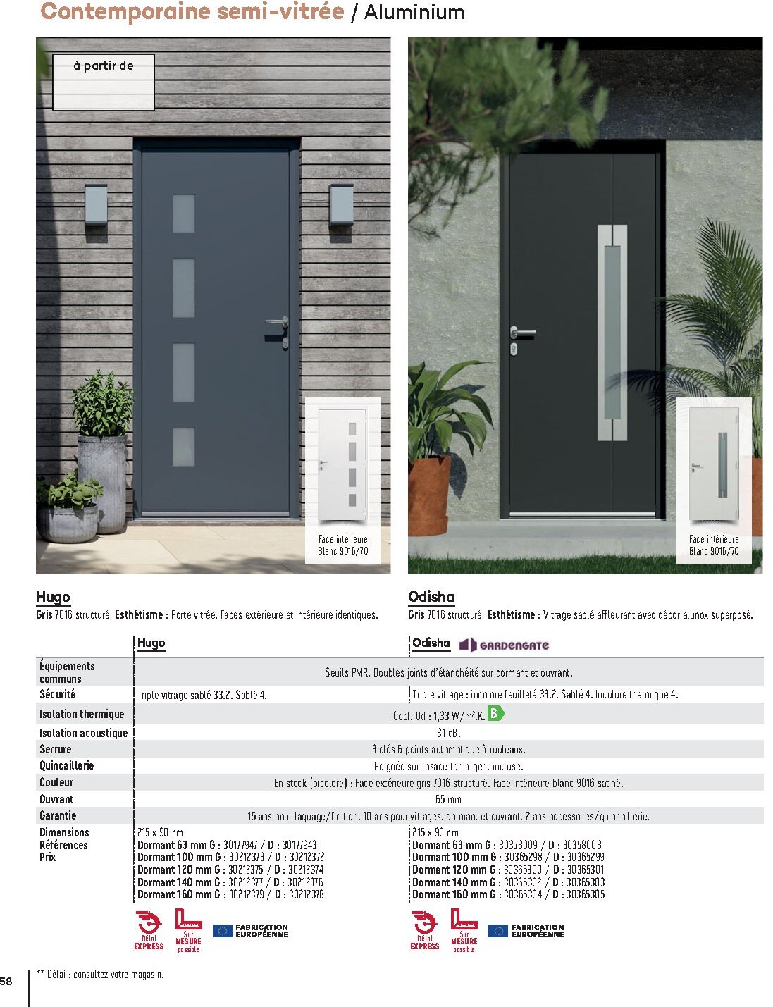 Catalogue Gedimat Menuiserie 2026 - Page 58