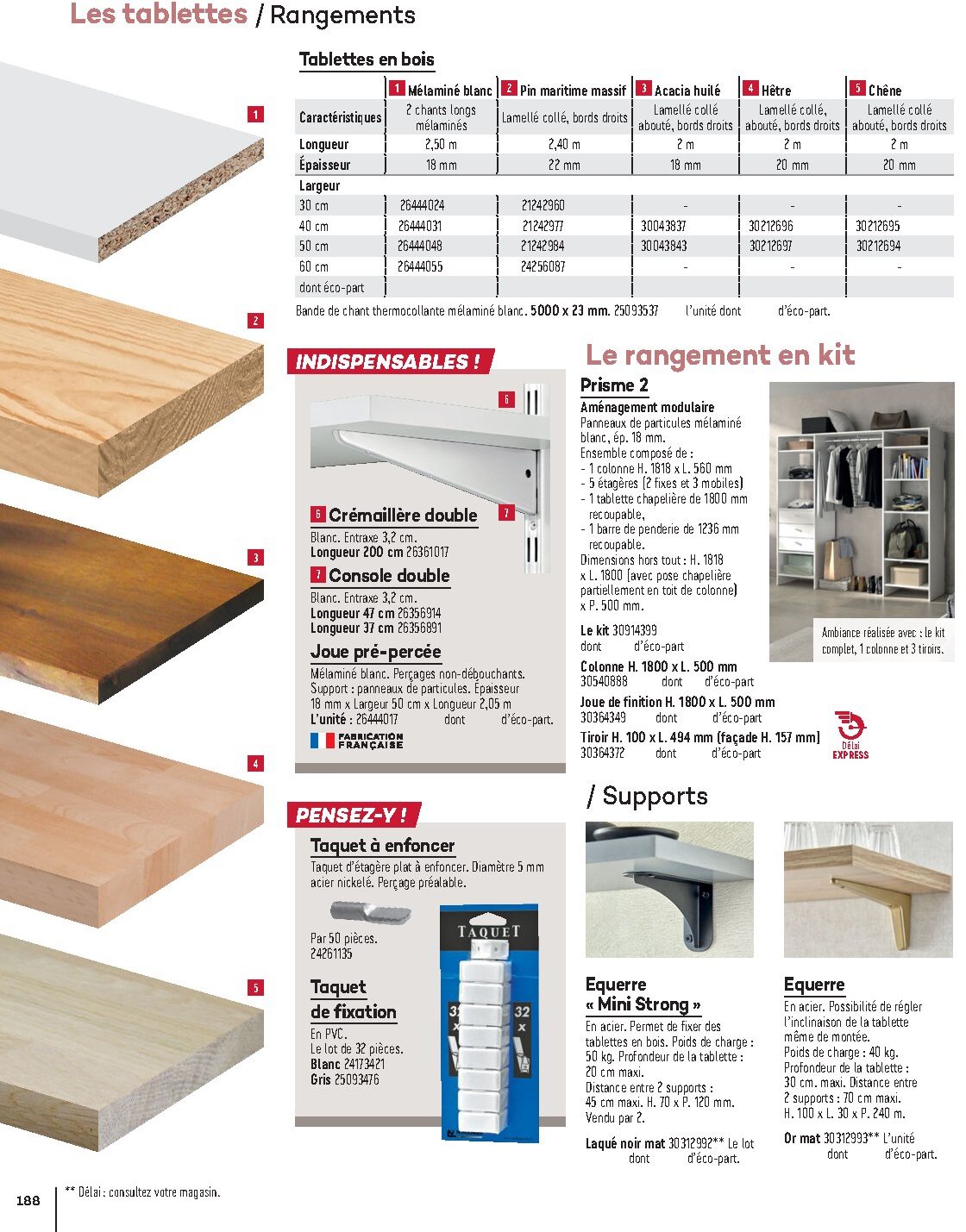 Catalogue Gedimat Menuiserie 2026 - Page 188