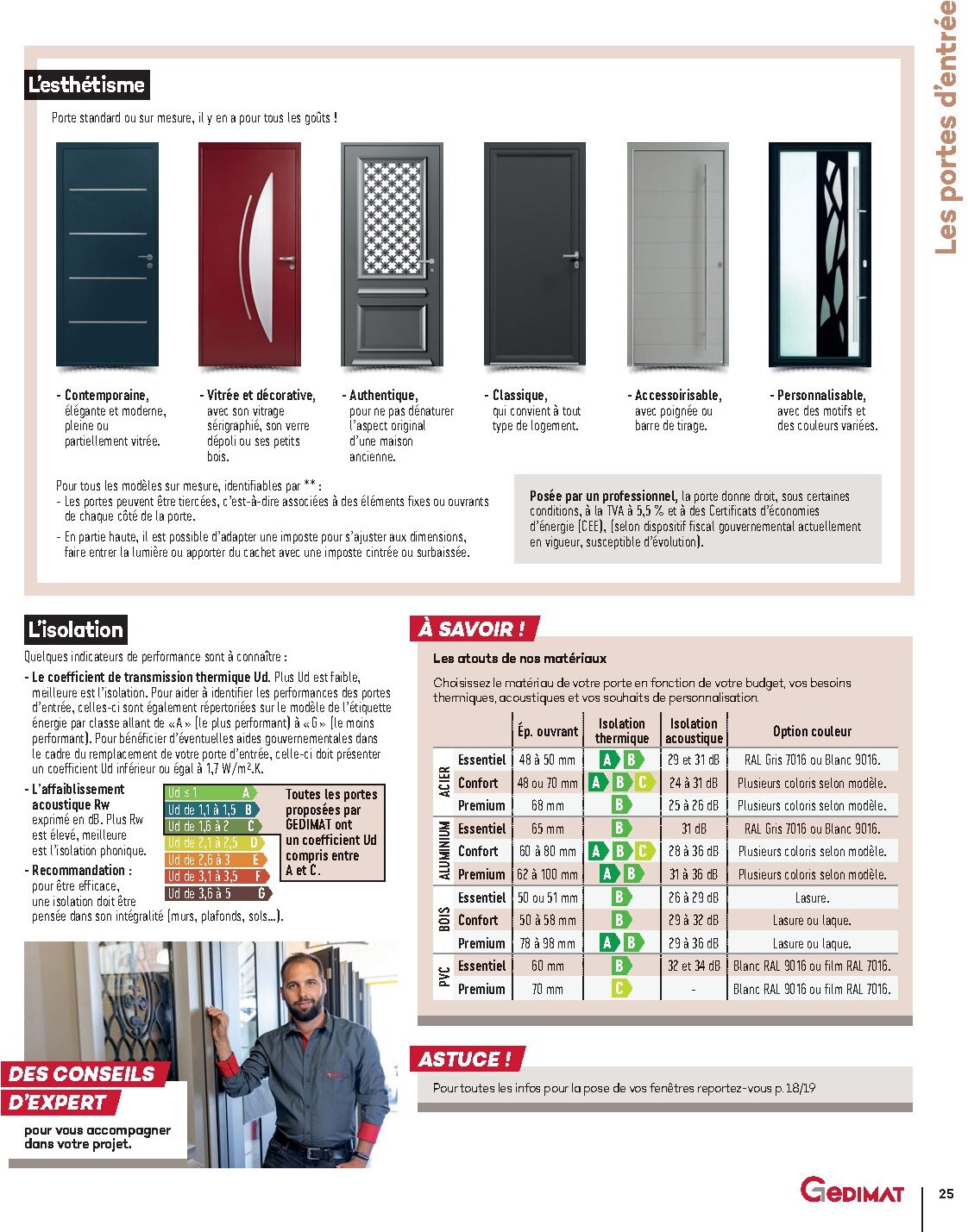 Catalogue Gedimat Menuiserie 2026 - Page 25