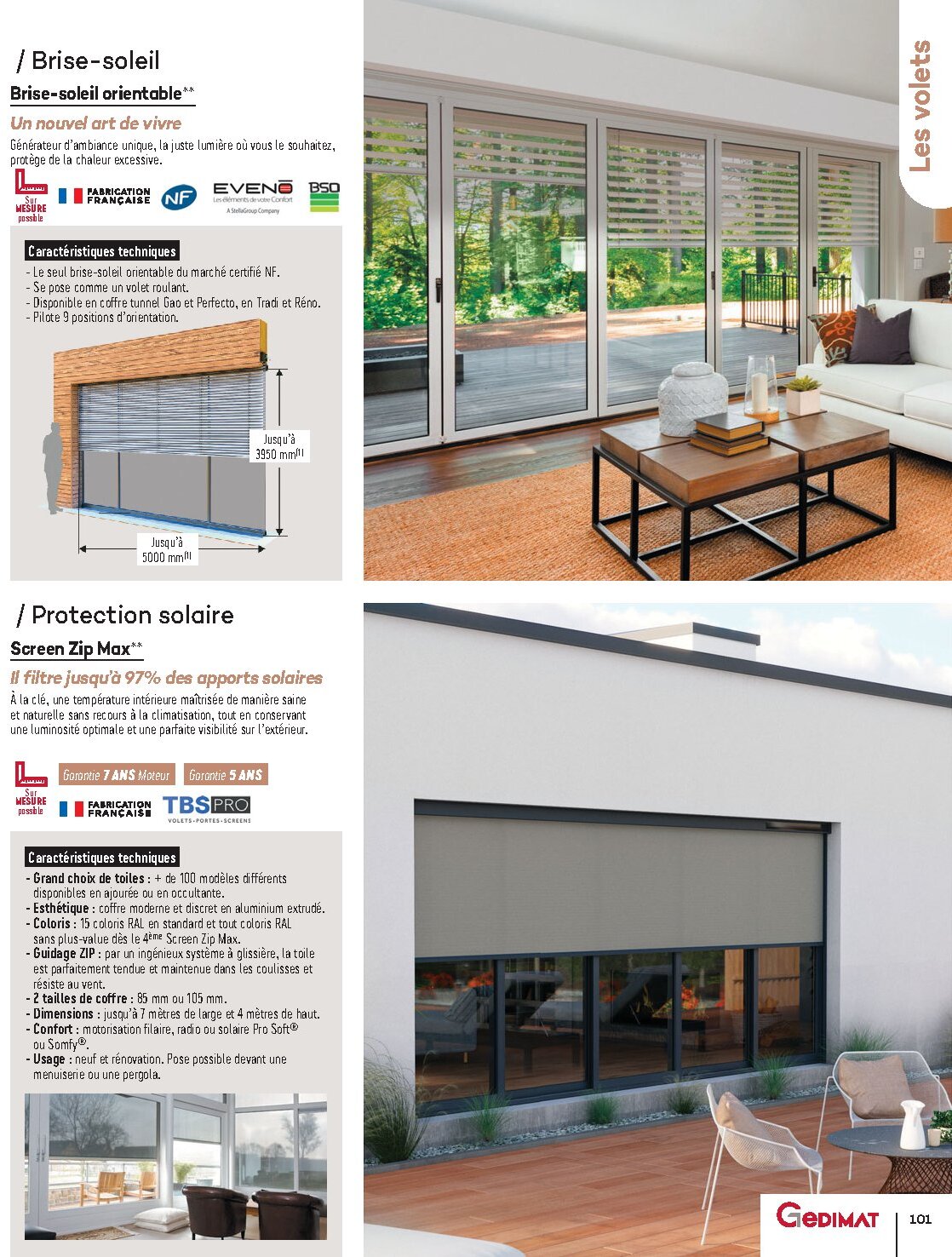 Catalogue Gedimat Menuiserie 2026 - Page 101